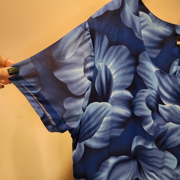 MINT JULEP Plus Size Floral Blue Maxi Dress size 3X - Picture 4 of 13